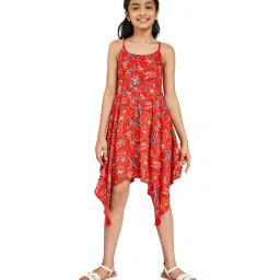 Global Desi Girl  Red Printed Dress image 1