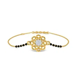 Kisna Diamond & Gold Jewellery Abia 18k Gold & Diamond Mangalsutra Bracelet for Women-picture-32