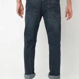 Spykar Dark Blue Comfort Fit Lightly Washed Jeans image 2