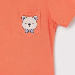 Juniors by Lifestyle Kids Coral Regular Fit Cotton T-Shirt image 3