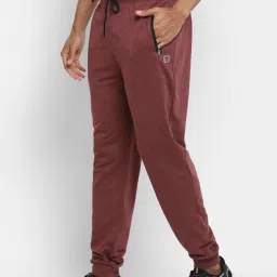 Turtle Maroon Melange Slim Fit Joggers image 3