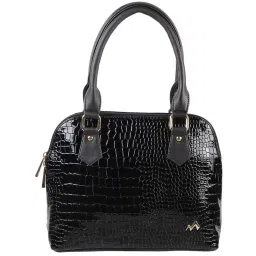Metro Black Textured Medium Handbag image 1