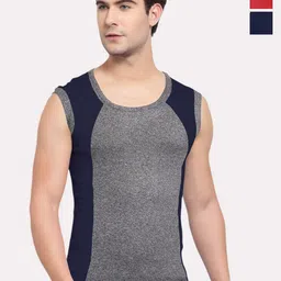 Sporto by Macho Men Pack Of 3 Cotton Colourblocked Gym Vest-picture-23