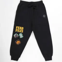 Kiddopanti Boys Neon Green & Black Printed Sweatshirt with Trackpants image 4