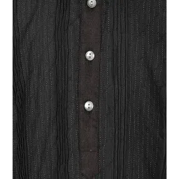 Fabindia Kids Black Textured Kurta image 5