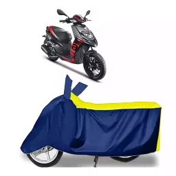 Auto Pearl Bike Cover for Aprilia SR 150 (Yellow & Blue)-picture-13