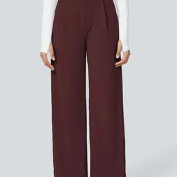 ADDYVERO Women Classic Straight Fit High-Rise Easy Wash Trousers-image-30