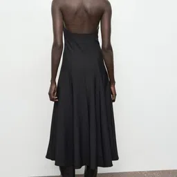 MANGO Halter Neck A-Line Midi Dress image 3