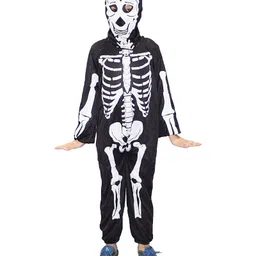 kaku fancy dresses Kaku Fancy Dress Halloween Theme  Scary Skeleton Costume  Jumpsuit - Black-picture-33