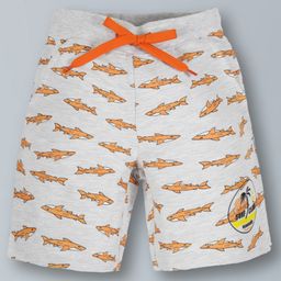 Plum Tree Fishes Printed Shorts - Bleach Melange-picture-17