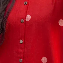 GoSriKi Geometric Embroidered Thread Work A-Line Kurta With Palazzo image 2