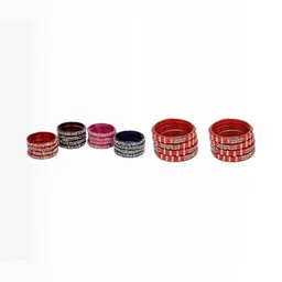 SOMIL Woman Set of 24 Multicoloured Glass Bangle-image-51