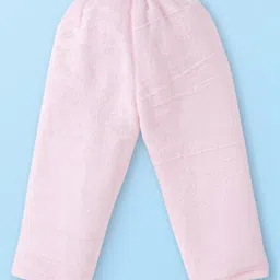 Babyhug Velour Knit Full Sleeves Winter Wear Night Suit with UnicornApplique - Pink image 5