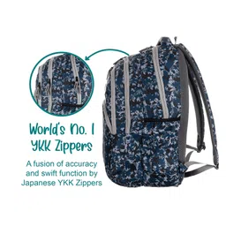 just bags JUSTBAGS School Backpack with 2 Spacious Compartments and 2 Bottle Holders 34L Navy - Height 19 Inches image 5