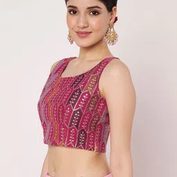 studio rasa Women Embroidered Readymade Crop Top image 5