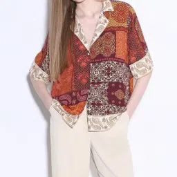 Vero Moda Orange Printed Shirt-image-23
