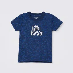 Juniors by Lifestyle Kids Blue Regular Fit Printed Cotton T-Shirt-image-17