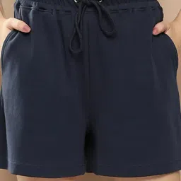 Bene Kleed Navy Cotton Regular Fit Shorts image 5