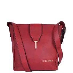 Giordano Red Textured Medium Sling Handbag image 1