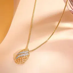 Mia by Tanishq 14k (585) Diamond Yellow Gold Pendant for Women-image-6