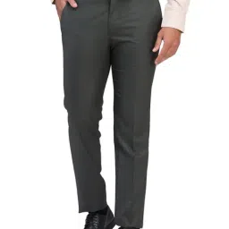 Raymond Green Slim Fit Texture Trousers-picture-39