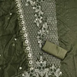 KALINI Women Poly Georgette Embroidered Dress Material-image-81