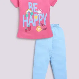 Todd N Teen Kids Blue Cotton Printed T-Shirts & Pajamas Set-picture-36