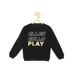Allen Solly Junior Black Graphic Print Sweatshirt-image-60
