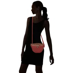 Baggit Maroon Printed Medium Sling Handbag image 2