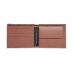 United Colors of Benetton Dark Tan Rutland Textured Leather Bi-Fold Wallet image 5