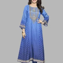 fantasia Flare up your style with elegance ¿ Fantasia's Printed Flared Sleeve Long Kurta.-picture-32