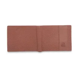 United Colors of Benetton Dark Tan Rutland Textured Leather Bi-Fold Wallet image 4