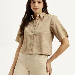 Levi's Brown Cotton Regular Fit Floral Print Shirt-picture-28