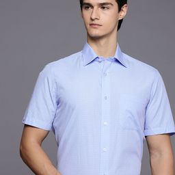 Louis Philippe Classic Fit Micro Checked Pure Cotton Formal Shirt-picture-43