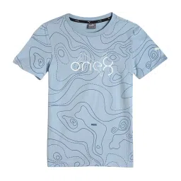 Puma Kids Blue Fog Cotton Printed T-Shirt image 1