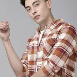 The Bear House Multi Cotton Slim Fit Checks Shirt image 3