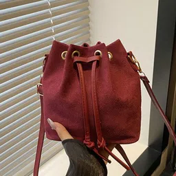 StyleCast Detachable Sling Strap Buckle Bucket Handheld Bag-image-44