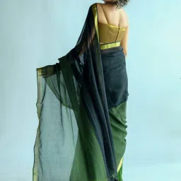 Suta Green Saree Without Blouse image 2