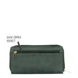 Baggit Green Textured Zip Around Wallet for Women image 2