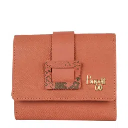 Baggit Tan Textured Tri-Fold Wallet for Women image 1