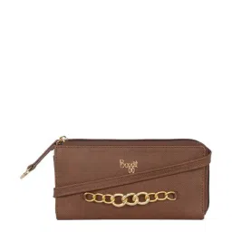 Baggit Brown Textured Zip Around Wallet for Women image 1