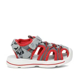 Bubblegummers by Bata Kids Red & Grey Back Strap Sandals image 2
