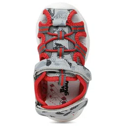 Bubblegummers by Bata Kids Red & Grey Back Strap Sandals image 4