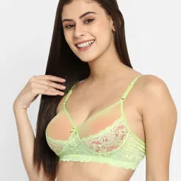 Clovia Neon Green Non Wired Padded Full Coverage Bra image 3