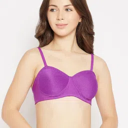 Clovia Purple Non Wired Padded Balconette image 1