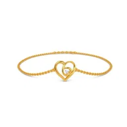 Kisna Diamond & Gold Jewellery Infinity Heart 14k Gold & Diamond Bracelet for Women-image-39