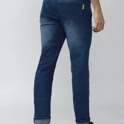 Forever 21 Navy Mid Waist Straight Fit Regular Length Jeans image 2