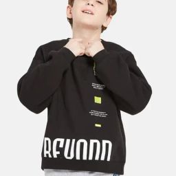 Octave Kids Black Graphic Print Full Sleeves Sweatshirt-picture-48