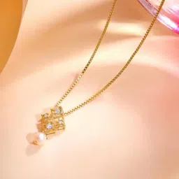 Mia by Tanishq 14k (585) Diamond Yellow Gold Pendant for Women-picture-32