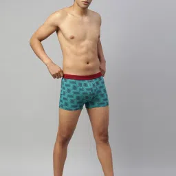 Dixcy Scott Maximus Green Regular Fit Printed Trunks image 5
